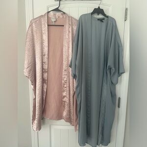 Forever 21 throw over silk shirt